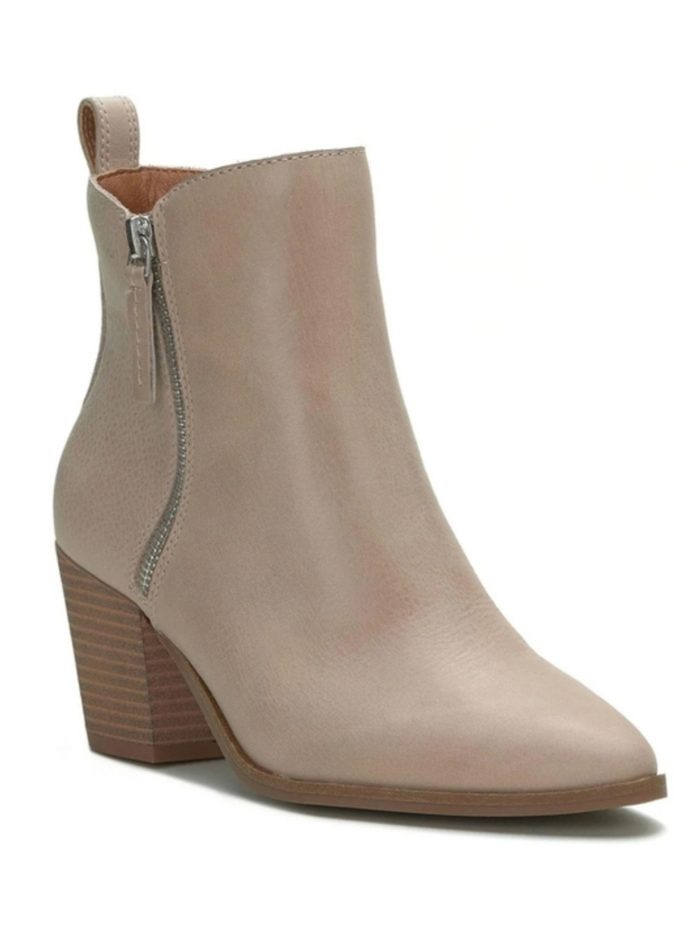 NIB Lucky Brand Beige Bidelia Mid-Calf Booties Size 10 Trendy Classic Festi